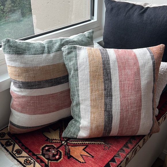H&M Accents Nwot Set Of Striped Pillow Covers Hm 2x20 Poshmark